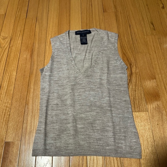 French Connection Women's Beige/Grey Sleeveless Sweater Size Small - Picture 1 of 6